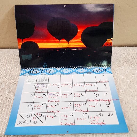 1998 Kodak Albuquerque International Balloon Fiesta Calendar Heavy Duty 9" x 12" - Picture 11 of 15